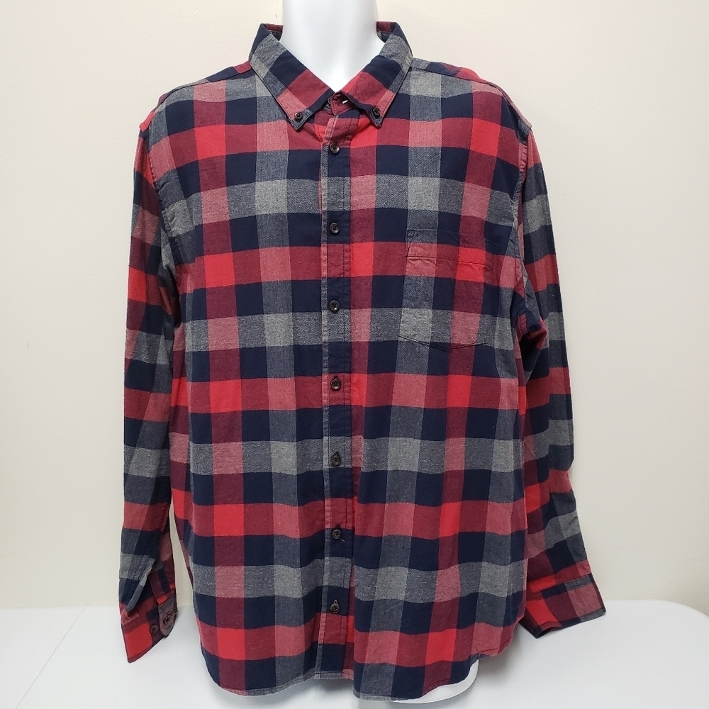 Goodfellow Mens Flannel Button Shirt Size XXL